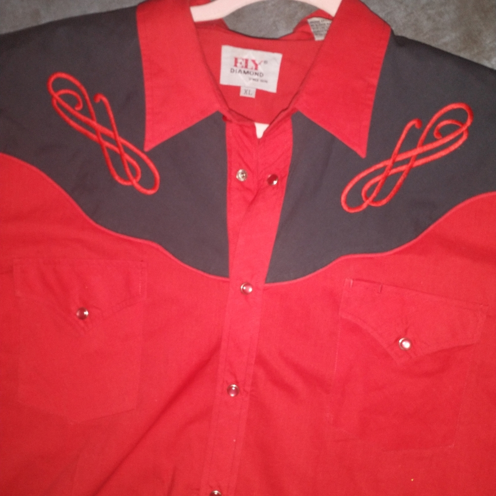 VERY IMPRESSIVE ELY DIAMOND XL WESTERN SHIRT.